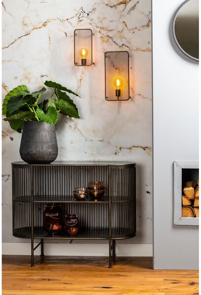 Czarna metalowa komoda 100x80 cm Yinthe – Light & Living