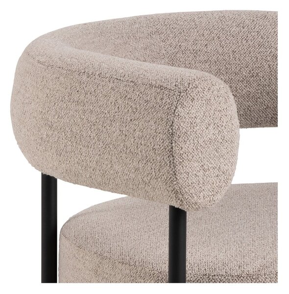 Beżowy fotel z materiału bouclé Oakfield – Actona