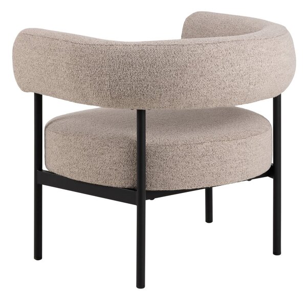 Beżowy fotel z materiału bouclé Oakfield – Actona