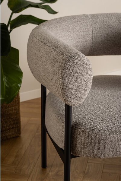 Beżowy fotel z materiału bouclé Oakfield – Actona
