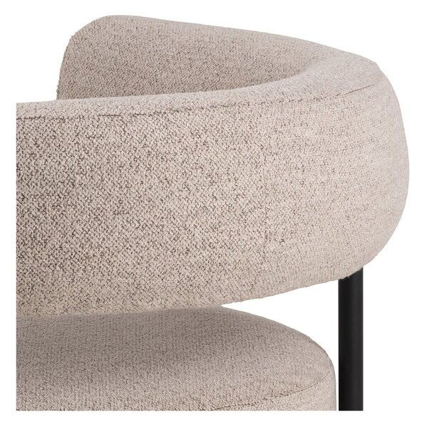 Beżowy fotel z materiału bouclé Oakfield – Actona