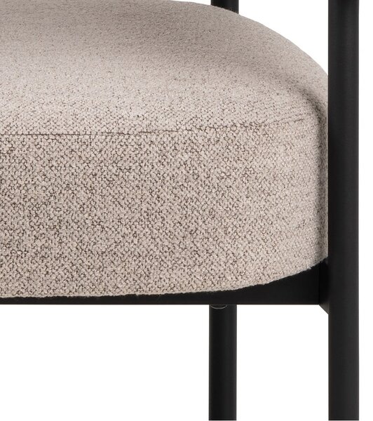 Beżowy fotel z materiału bouclé Oakfield – Actona