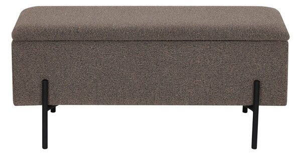 Brązowa ławka z materiału bouclé Watford – House Nordic