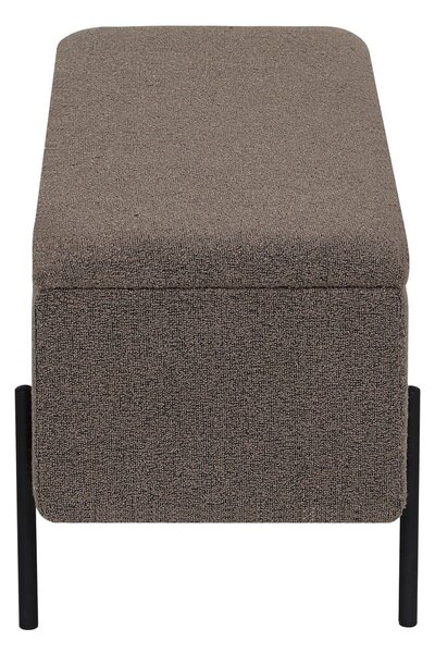 Brązowa ławka z materiału bouclé Watford – House Nordic
