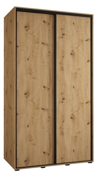 Szafa przesuwna wysoka Davos 1 130, gÅ. 60 cm artisan + artisan + czarny