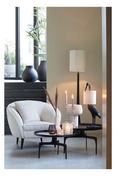 Czarne okrągłe stoliki zestaw 2 szt. ø 75 cm Tobias – Light & Living
