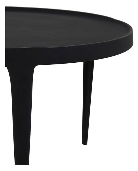 Czarne okrągłe stoliki zestaw 2 szt. ø 75 cm Tobias – Light & Living