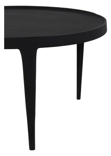 Czarne okrągłe stoliki zestaw 2 szt. ø 75 cm Tobias – Light & Living