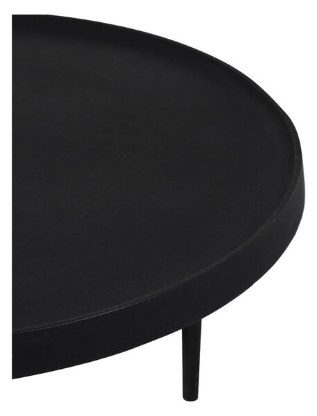 Czarne okrągłe stoliki zestaw 2 szt. ø 75 cm Tobias – Light & Living