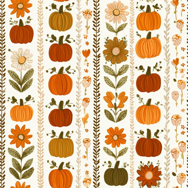 Flanelowa poszewka na poduszkę PUMPKIN LINES 45x45 cm, kolorowa
