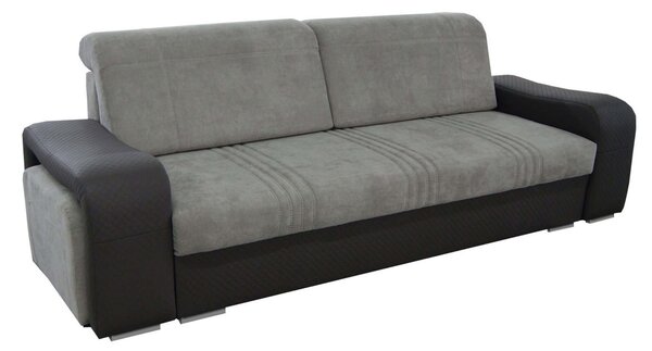 EMWOmeble Sofa z funkcją spania CUBA szary/czarny