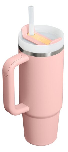 Brzoskwiniowy termos ze stali nierdzewnej ze słomką 890 ml Quencher H2.O FlowState™ Tumbler Peach Rose – Stanley