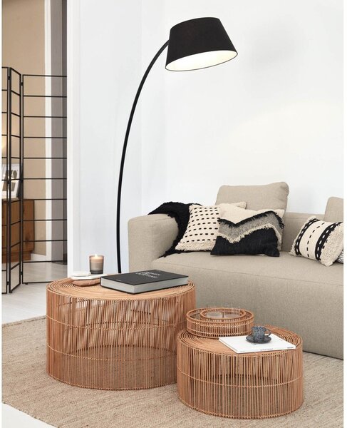 Rattanowe okrągłe stoliki w naturalnym kolorze zestaw 2 szt. ø 66 cm Elmima – Kave Home