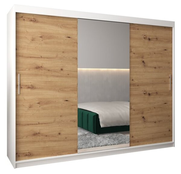 Szafa przesuwna garderoba Tokyo 1 250 wys. 200 cm biaÅy + artisan