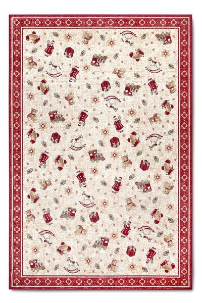 Czerwony dywan z mieszanki bawełny ze świątecznym motywem 160x230 cm Toy's Delight Red Christmas – Villeroy&Boch