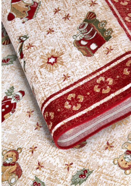 Czerwony dywan z mieszanki bawełny ze świątecznym motywem 160x230 cm Toy's Delight Red Christmas – Villeroy&Boch