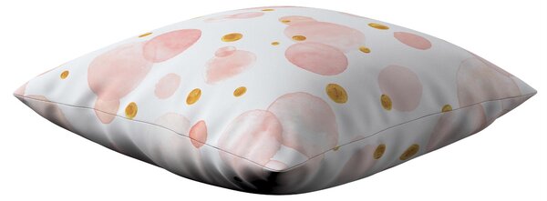 Poszewka Kinga na poduszkę kolor różowy tkanina wzorzysta
