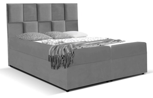 MebleMWM Łóżko kontynentalne z pojemnikiem 3D, materac | 140x200 | Kolor do wyboru