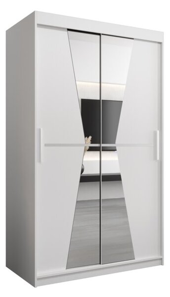 Szafa przesuwna garderoba Maroko 120 wys. 200 cm biaÅy + biaÅy