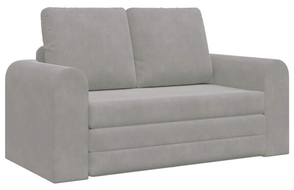 Sofa bed jasnoszary 148 x 71 x 83 cm aksamit