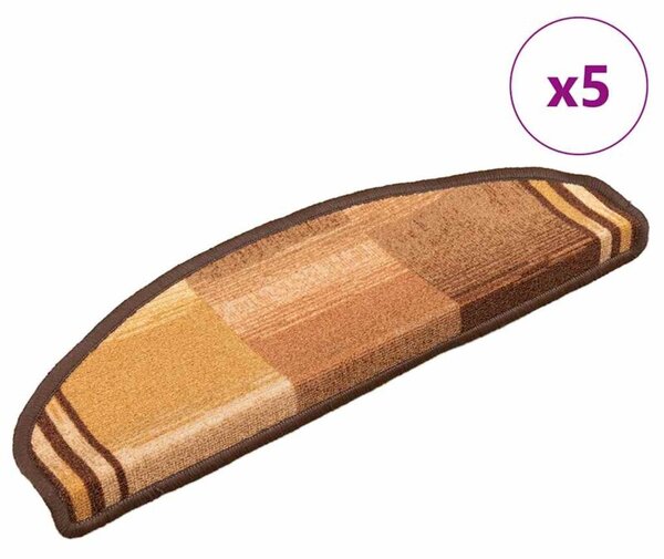 Samoprzylepne nakÅadki na schody, 5 szt., 65x21x4 cm, brÄ zowe