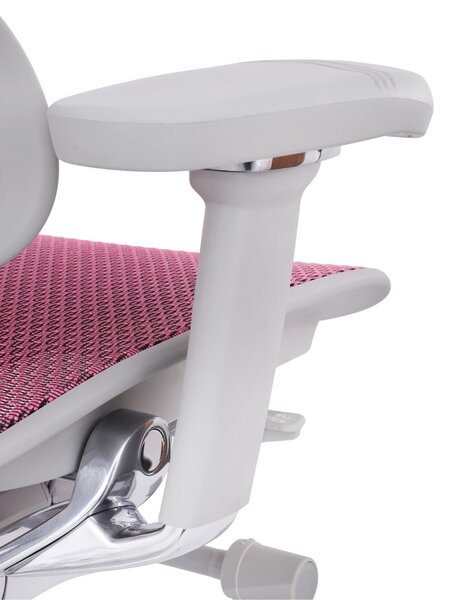 Fotel biurowy Ergohuman 2 Elite GS Pink - różowo-szary ergonomiczny fotel siatkowy dla kobiety