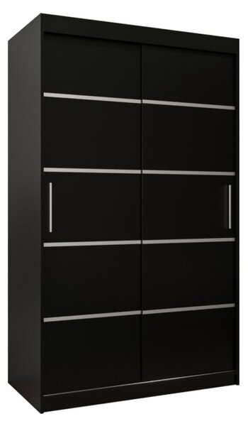 Szafa przesuwna garderoba Verona 1 120 wys. 200 cm czarny + czarny