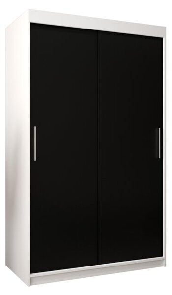 Szafa przesuwna garderoba Tokyo 120 wys. 200 cm biaÅy + czarny