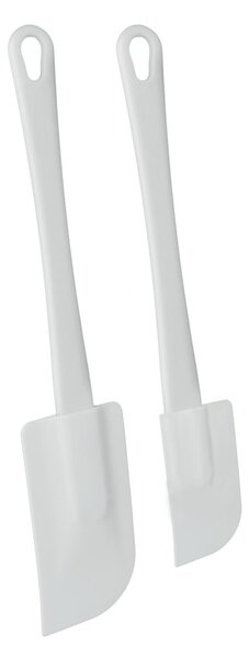 Zestaw 2 białych plastikowych szpatułek Metaltex