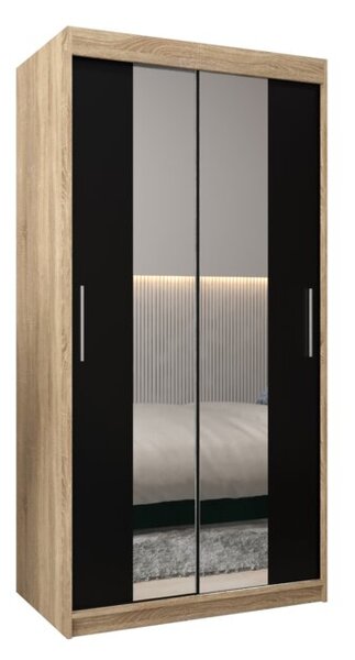 Szafa przesuwna garderoba Tokyo 1 100 wys. 200 cm sonoma + czarny