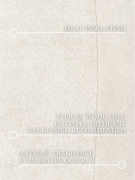 Kremowy dywan z mieszanki wełny tkany ręcznie 125x200 cm Kari Organic – Villeroy&Boch