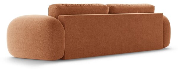 Ceglasta rozkładana/ze schowkiem sofa z tkaniny szenilowej 262 cm Tonale – Cosmopolitan Design