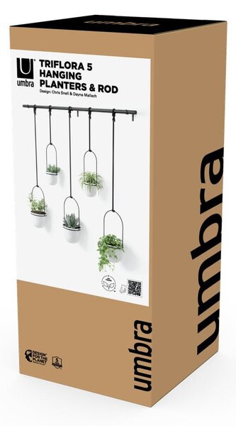 Plastikowe osłonki na doniczki zestaw 5 szt. ø 7,5 cm Triflora – Umbra
