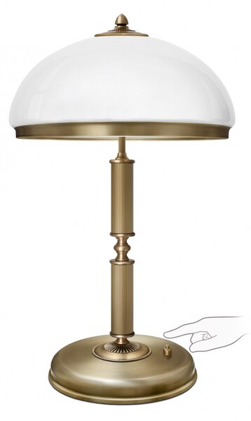 Duża złota biurkowa lampa mosiężna R-B2-P