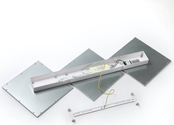 Lampa sufitowa LED Ilira Lucande, możliwość ściemniania, aluminiowy / szary / cynkowy, kuchnia, aluminium, nowoczesny