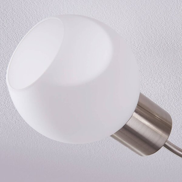 Lampa sufitowa Ciala Lindby, możliwość ściemniania, aluminiowy / szary / cynkowy, salon / jadalnia, szkło, nowoczesny