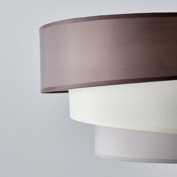 Lampa sufitowa Melia Lindby, możliwość ściemniania, aluminiowy / szary / cynkowy, salon / jadalnia, tkanina / materiał / jedwab, nowoczesny