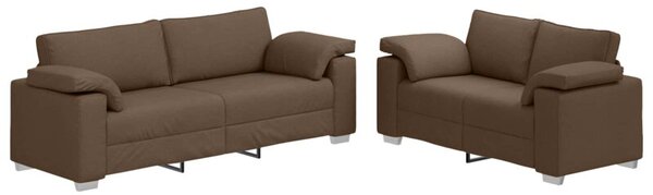 Zestaw sof 2 szt. brÄ zowy 219 x 77 x 82 cm tkanina