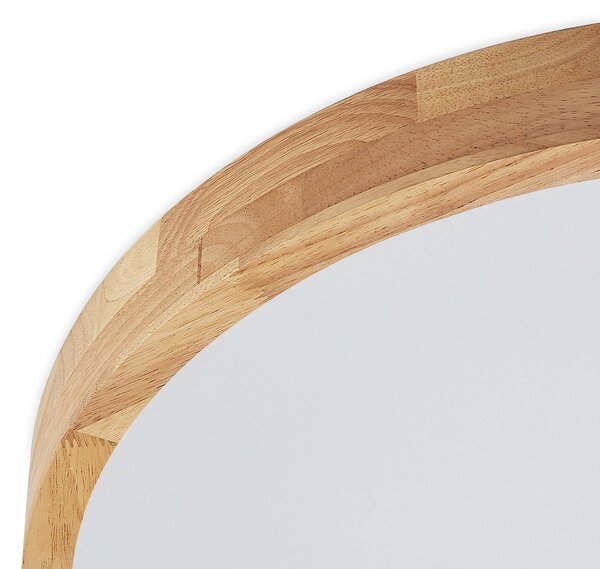 Lampa sufitowa Lanira Lindby, możliwość ściemniania, jasne drewno, salon / jadalnia, drewno, nowoczesny