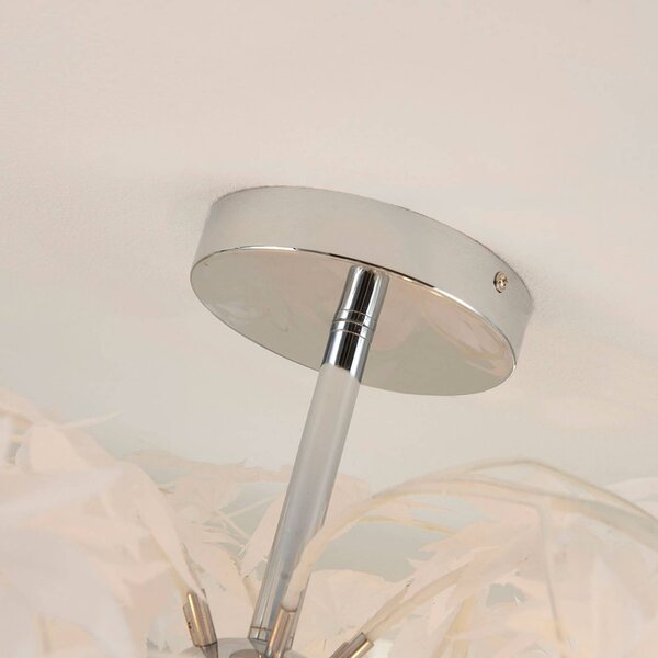 Lampa sufitowa Maple Lindby, możliwość ściemniania, biały / opal, salon / jadalnia, tworzywo sztuczne, nowoczesny