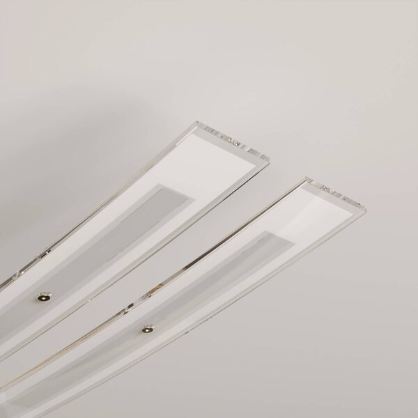 Lampa sufitowa LED Jarda Lindby, możliwość ściemniania, przezroczysty / transparentny, salon / jadalnia, szkło, nowoczesny