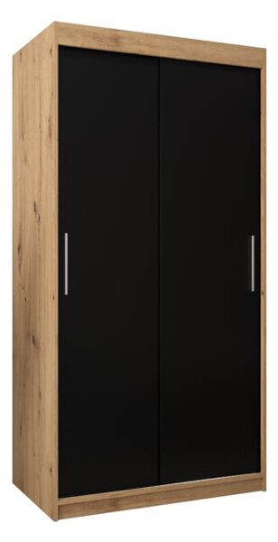 Szafa przesuwna garderoba Tokyo 100 wys. 200 cm artisan + czarny