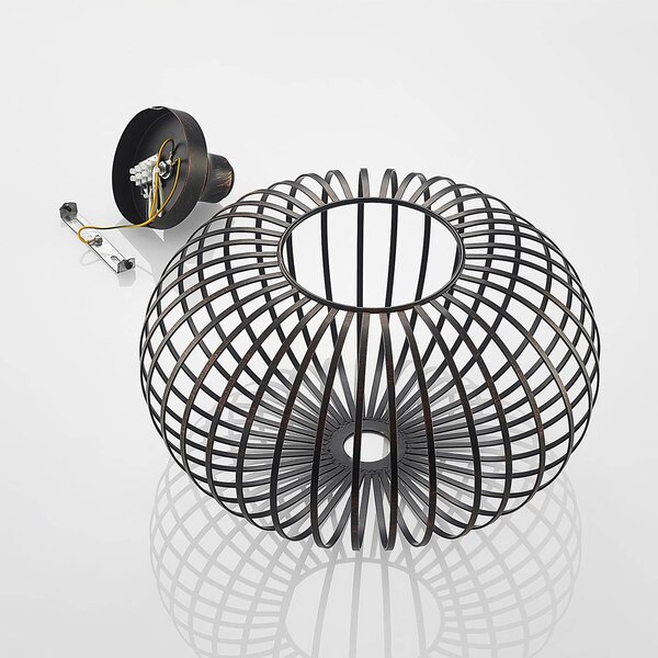 Lampa sufitowa Rosalea Lindby, możliwość ściemniania, czarny, salon / jadalnia, metal, nowoczesny