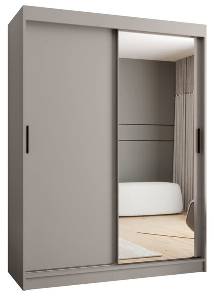 Szafa przesuwna z lustrem garderoba Rubino T2 150 wys. 200 cm kaszmir