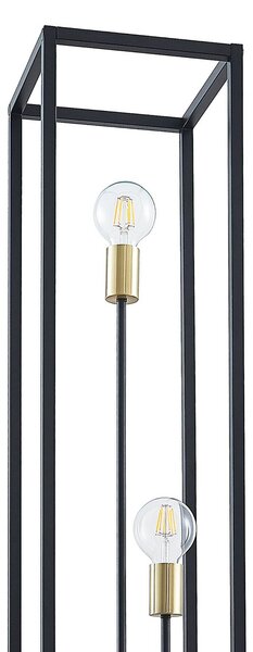 Lampa stojąca Tiliane Lindby, czarny, salon / jadalnia, metal, nowoczesny