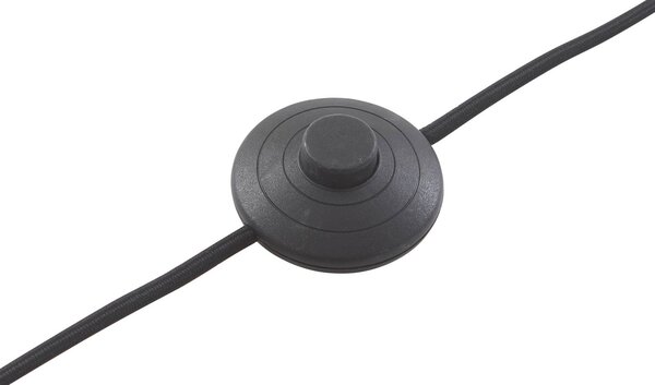 Lampa stojąca Herry Lindby, czarny, salon / jadalnia, tkanina / materiał / jedwab, skandynawski