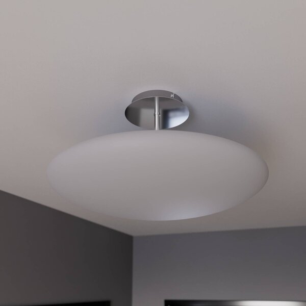Lampa sufitowa LED Gunda Lindby, możliwość ściemniania, biały / opal, salon / jadalnia, szkło, nowoczesny