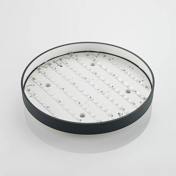 Lampa sufitowa LED Vanida Arcchio, możliwość ściemniania, czarny, kuchnia, aluminium, nowoczesny