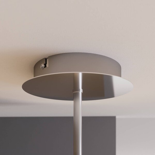 Lampa sufitowa LED Gunda Lindby, możliwość ściemniania, biały / opal, salon / jadalnia, szkło, nowoczesny