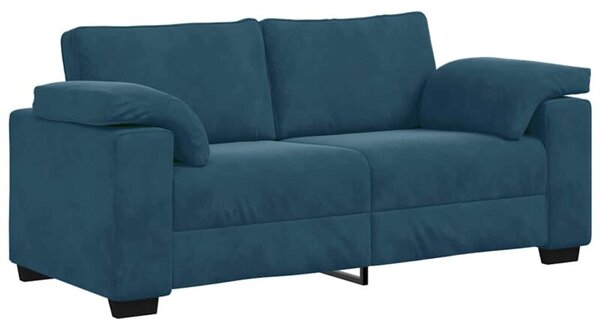 Sofa dwuosobowa, niebieska, 180x77x82 cm, aksamit
